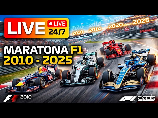 MARATONA F1 (2010 - 2025) 🏎️ LIVE 24/7: A Evolução Completa!