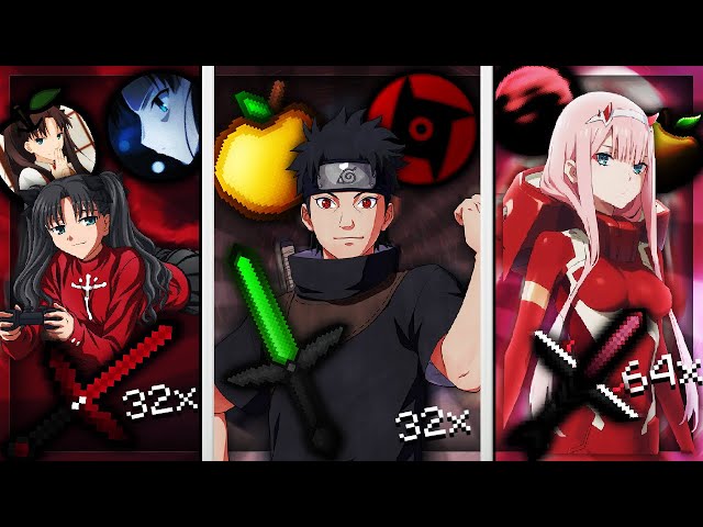 Top 3 Anime Texture Packs You MUST Try – Minecraft PVP Java & Bedrock