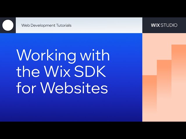Working with the Wix SDK on Wix Studio