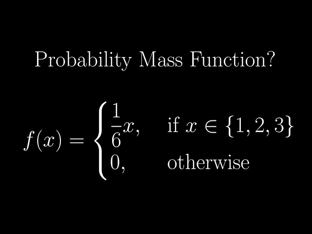 Stat & Prob | Probability mass function of a discrete random variable Part 1