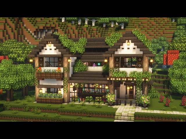 [Minecraft] 🌿🌼 Aesthetic House Tutorial / Mizuno's 16 Craft Resource Pack