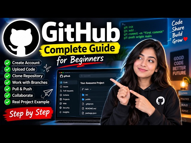 GitHub Kaise Use Kare?  Complete GitHub Tutorial for Beginners | Step by Step