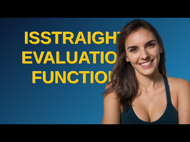 Codereview: isStraight evaluation function