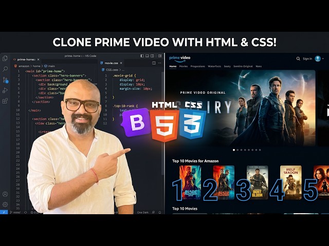 How To Build Prime Video Page Using Bootstrap in HTML5 & CSS3 | Part 1