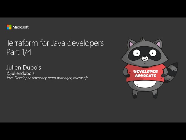 Terraform for Java developers, part 1 of 4