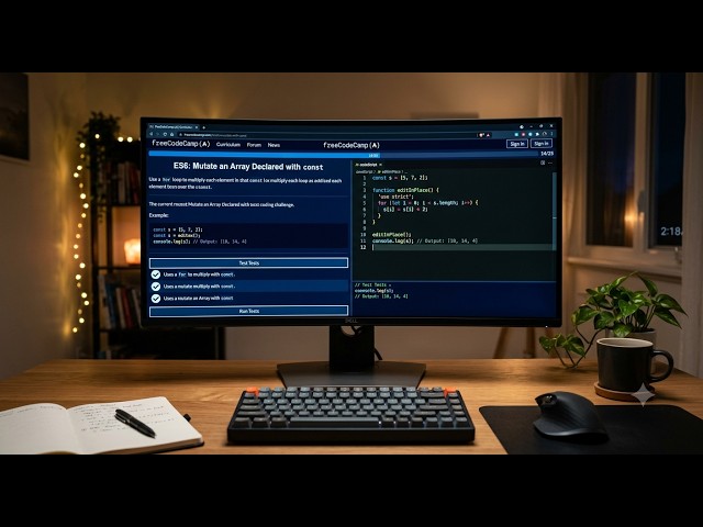Doing live coding on freecodecamp.