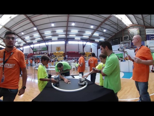 Sumo robots competing during Cyprus Robotex, Nicosia