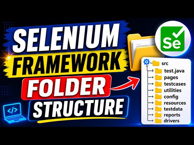 Cheat Sheet - Quick Ref - Selenium Framework Folder Structure #testing #automationtesting #selenium 