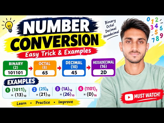 Complete Explanation Of Decimal Number System || Conversion Of Decimal to Binary  With Tricks || 