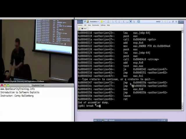 Day 1 Part 4: Exploits1: Introduction to Software Exploits