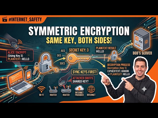 Symmetric Encryption Explained | AES, DES & the Key Distribution Problem