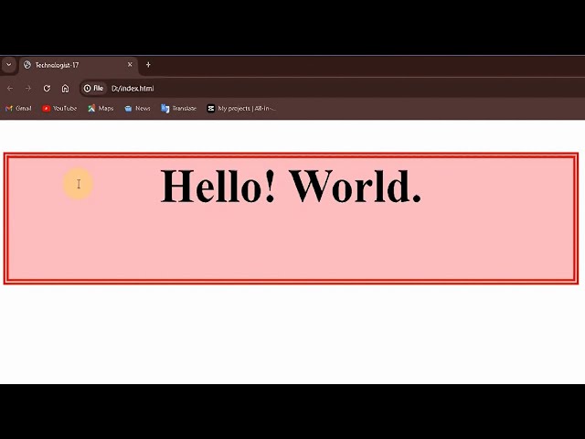 How to make border around the text in html #html #technologist17