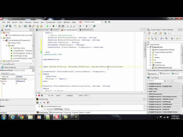 Delphi Programming Tutorial #64 - Preserving State in a DataSnap Rest Server