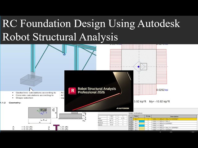 RC Foundation Design Using Autodesk Robot Structural Analysis