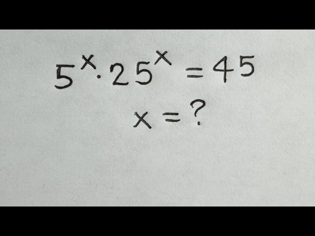 Solve for x in this nice exponential equation | Can you solve this? | Math Olympiad Mathematics