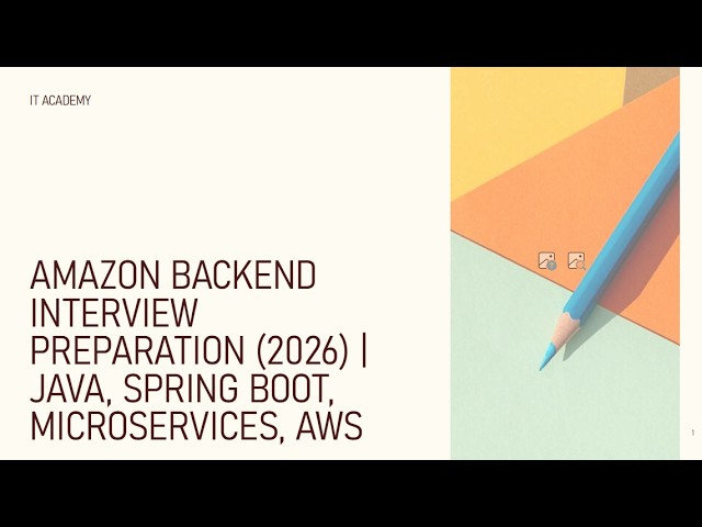 Amazon Backend Interview Preparation (2026) | Java, Spring Boot, Microservices, AWS – Deep Dive