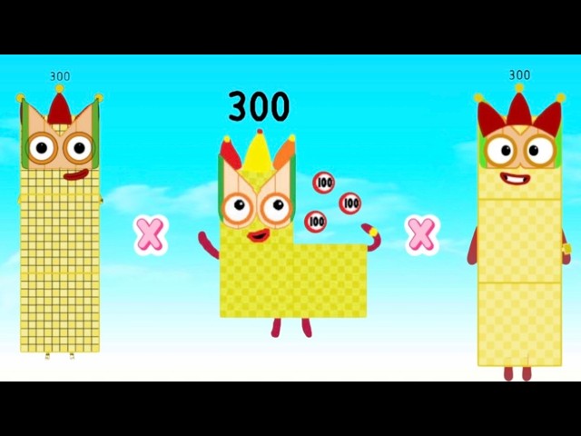 MULTIPLICATION OF 3 BIG NUMBERBLOCKS | MULTIPLY THREE SAME NUMBERS | hello george