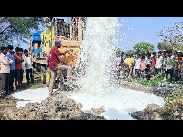 Borewell Drilling - 70 Feet Hazardous Water | 2HP Motor Installation | Coconut Method Exposed Bore