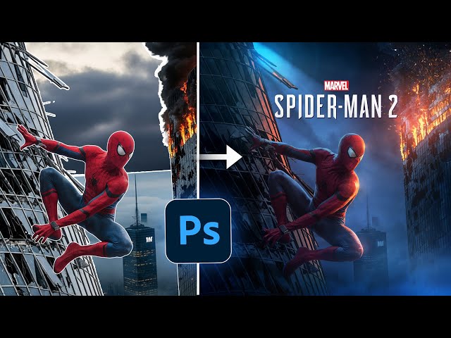 Back to REAL Art | Spider man Poster Design Without AI✅🔥 Full tutorial Photoshop manipulation