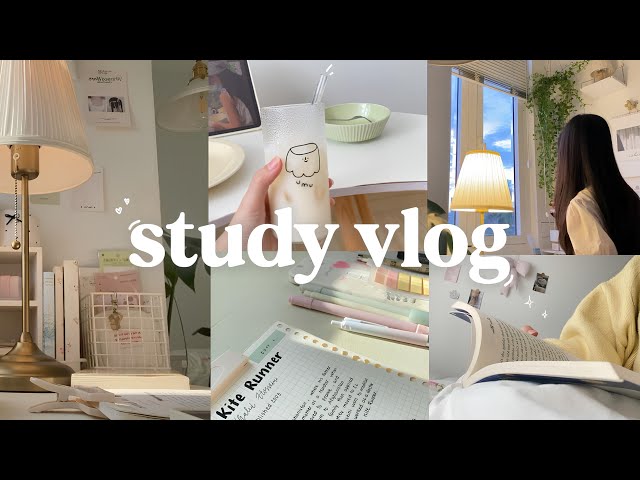 STUDY VLOG |  study morning, notes, reading, study productive, lots of studying🌱 ₊˚✧ ﾟ.