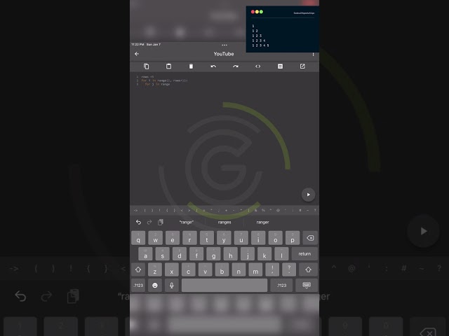 Python program to create a number pyramid pattern with nested loops #python #pattern