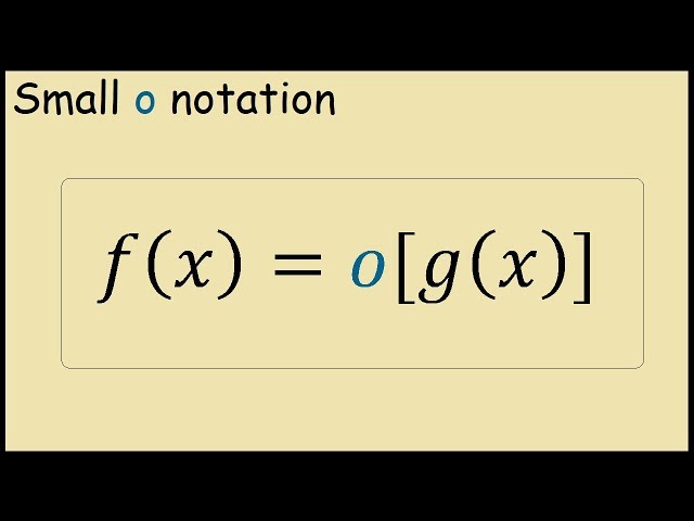 Small o Notation Example Problems