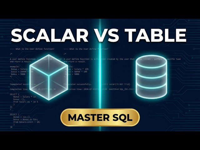 SQL Server User Defined Functions (UDF) Tutorial: Scalar & Table-Valued Explained