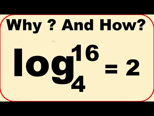 Demystifying Logarithms (Why and How?)