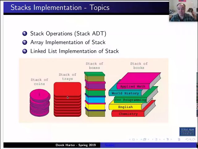 COSC 2336 Data Structures and Algorithms : Implementing Stacks