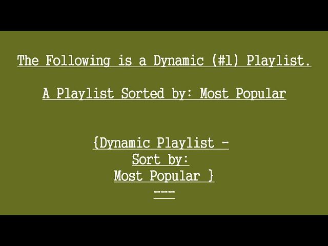 Esoteric (1) || a Category Specific Quick Pick [#Dynamic1]