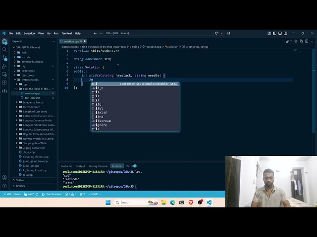 Find Ocurrence of String in String #23 of 150 solving Top 150 Leetcode interview qs