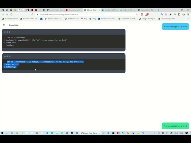 Creating TailwindCSS Toast