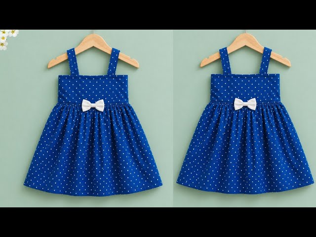 How Cut and Stitch a beautiful square yoke baby Frock (2-3years)