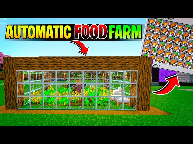 Unlimited Food Farm in Minecraft 1.21 Bedrock 😱 | Easy Food Farm Tutorial | Survival #10