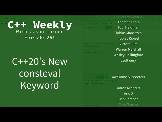 C++ Weekly - Ep 261 - C++20's New consteval Keyword