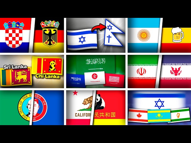 ALL World Flags in Different Styles | Big Compilation