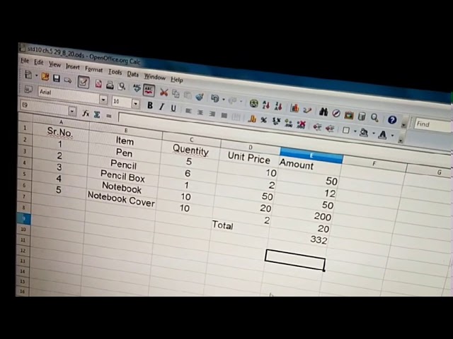 STD 10 computer ch.5 practical