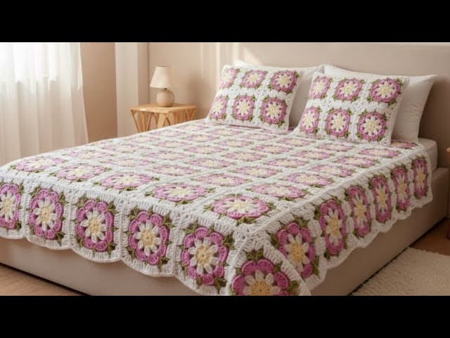 Aprende a tejer una colcha a crochet 🧵 Motivos fáciles y resultado espectacular