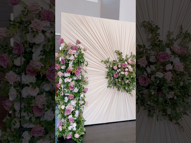 DIY- pleated Fabric Backdrop #wedding