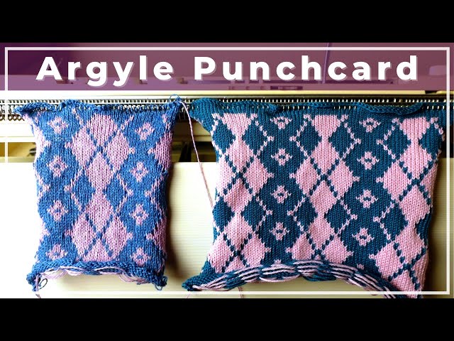 Argyle punch card pattern free download and Fair Isle Machine knitting