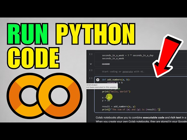 How To Run Python Code In Google Colab (2026) (Complete Guide)