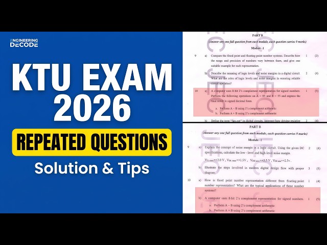 KTU CSE 2024 Scheme Repeated Question — Solve Both Papers with One Method | GAEST305