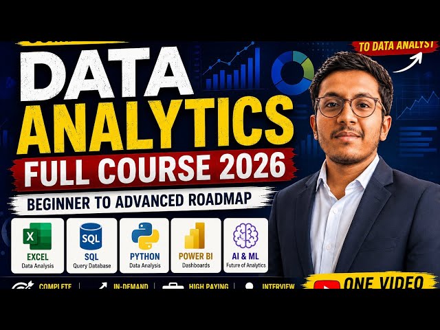 Data Analyst Full Course for Beginners | Free Complete Tutorial