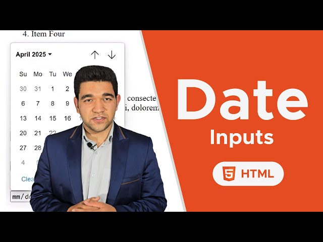 Date Inputs in HTML — How to Add Date Pickers