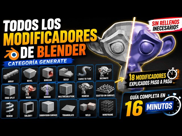 ALL Blender Modifiers EXPLAINED in 16 MINUTES 🔥 Complete Beginner's Guide