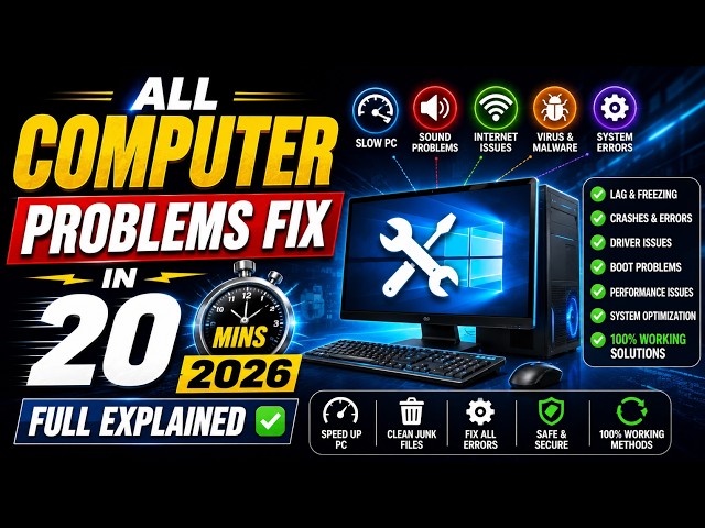 ALL COMPUTER PROBLEMS FIX IN 20 MIN [FULL EXPLAINED]