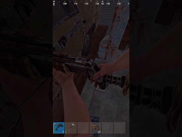 Using a crossbow to snowball in rust