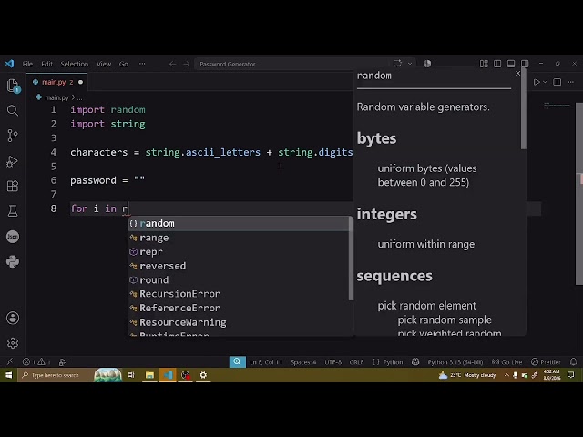 Python Password Generator 🔐 | Beginner Python Project