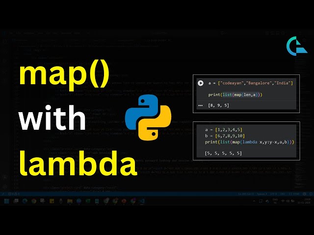 Python map() Function and Lambda Expressions Explained | PyMinis | codeayan