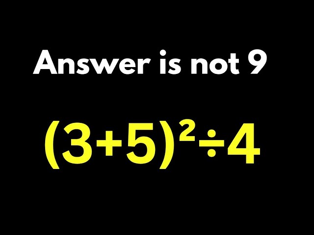 Most People Get This Simple Math Question Wrong!